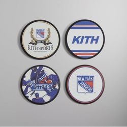 Kith & the New York Rangers for Inglasco 4-Pack Puck Coasters PH in hand 