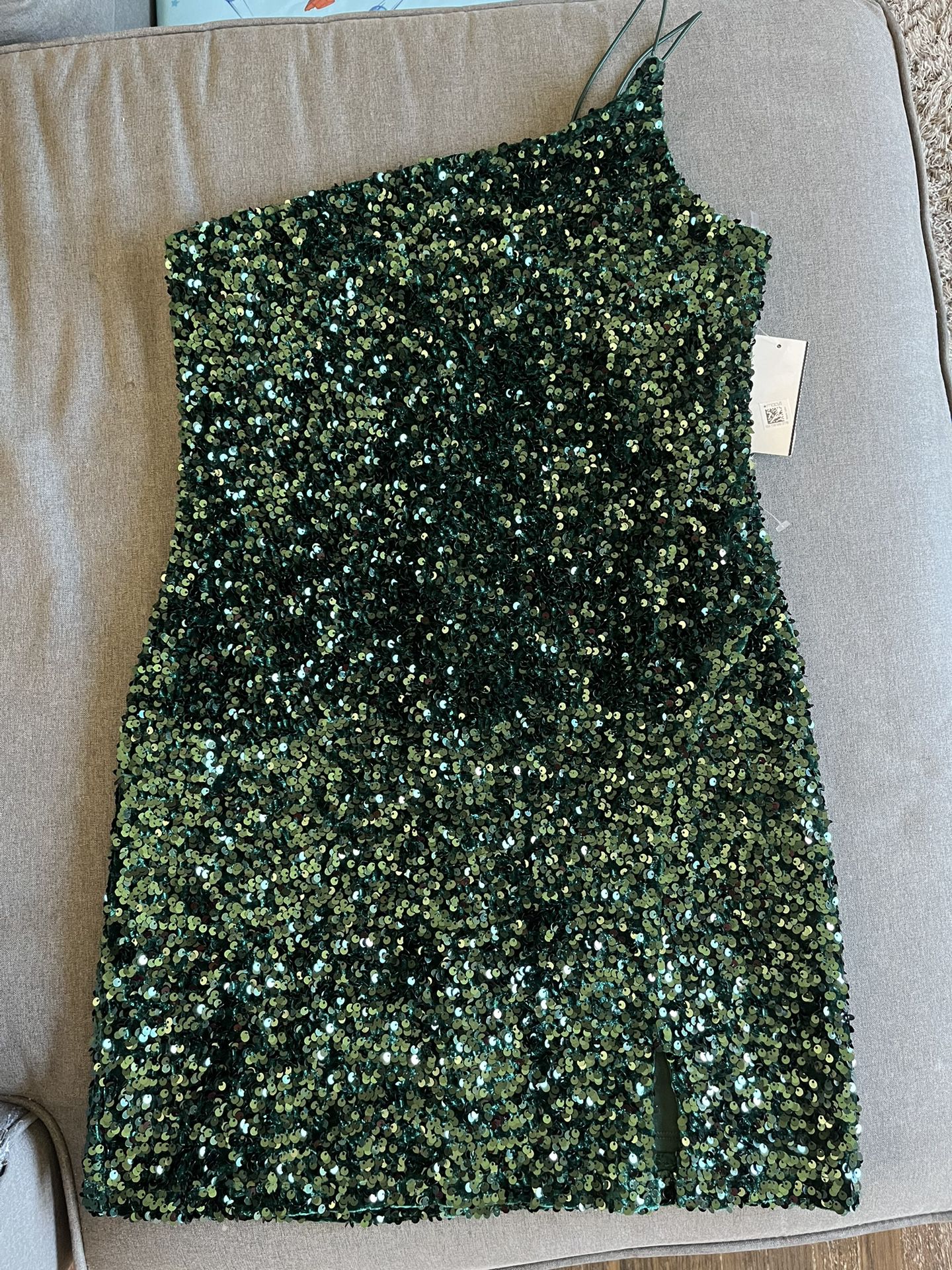Green Sequin Prom Dress