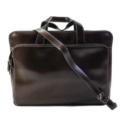 Lodi’s Leather Removable Strap Top Handle Laptop Brown Shoulder Bag