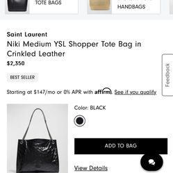 Saint Laurent Tote Bag