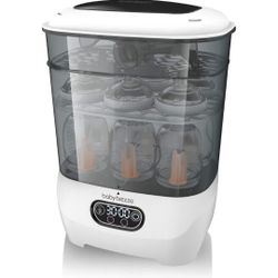 Baby Brezza Bottle Sterilizer and Dryer Advanced - 33% Faster - Largest Capacity Steam Sanitizer - Universal Sterilization Machine for All Bottles + P