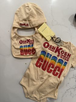 Gucci Onesie Bib & hat 