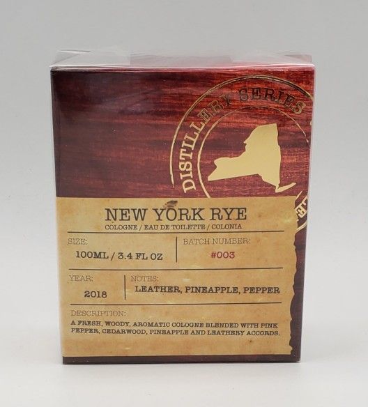 NEW YORK RYE COLOGNE 3.4oz DISTILLERY SERIES #003