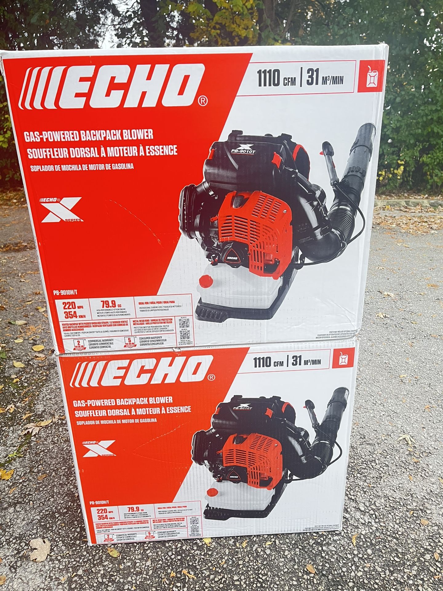 Echo New PB-9010T Backpack Blower Gas Operated 2-cycle $620each