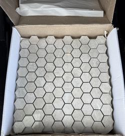 5 Pieces Brand New Beige Hexagon Porcelain Mosaic Anatolia Tile 