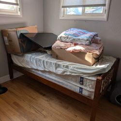 Twin Bed With Mattress 