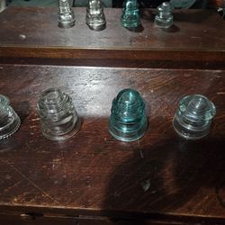 Antique glass electrical Insulators