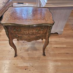 French Louis XV Style Bombe Commode with Marquetry & Ormolu Mounts
