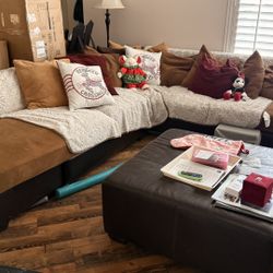 Sofa -L Shaped Sectional With Ottoman