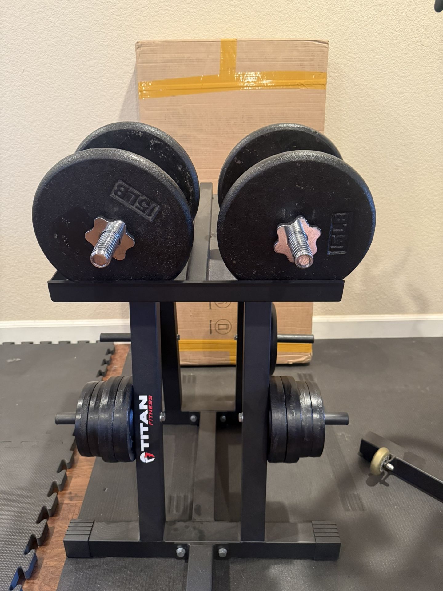 Titan Dumbbell Stand W/ Dumbbell Set