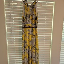 Womens Yellow Formal Dress-Size US4