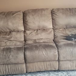Reclining Microfiber Sofa