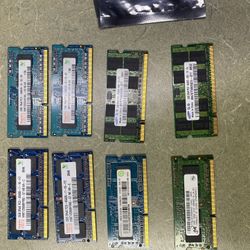 Lot Of 2gb ddr3 Laptop Memory Sticks 