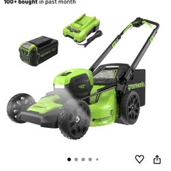 Greenworks 40V 21" Self-Propelled Cordless Lawn Mower – Brushless Motor, 5.0Ah Battery & Charger(75+ Tool Compatible) 
