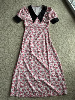 Floral Maxi Dress – Size S (measurements)