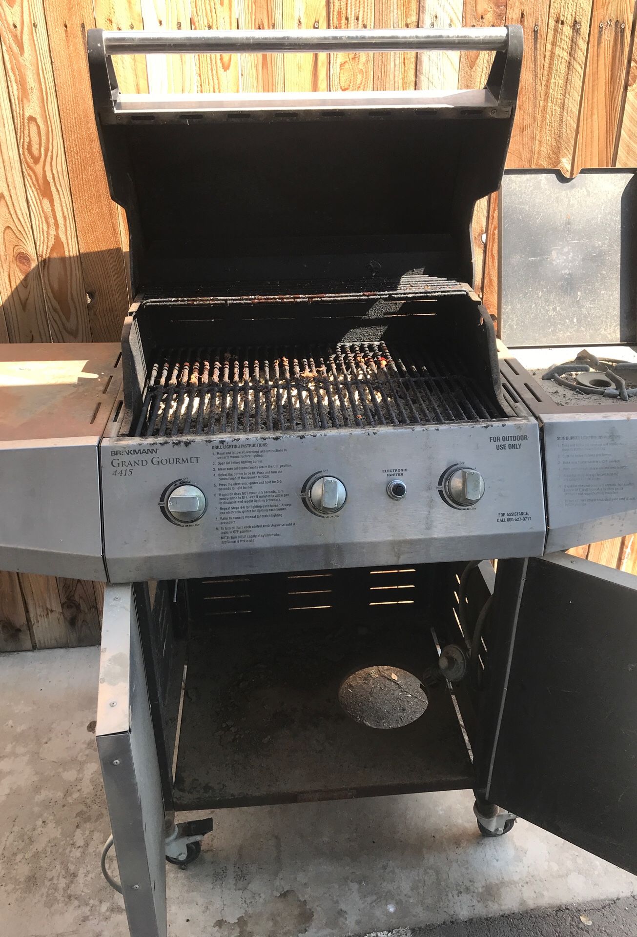 Brinkmann Pro Brinkmann Burner Grill BrinkMann Propane Grill As Is
