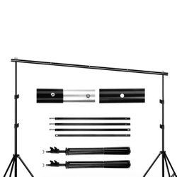 Backdrop Stand 6.5x10ft/2x3m,BDDFOTO Photo Video Party Background Stand Support System for Parties with Carring Bag