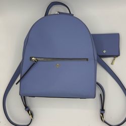 Tory Burch Saffiano Leather Backpack Light Blue