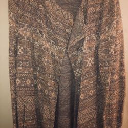 Lucky Brand Aztec Print Cardigan