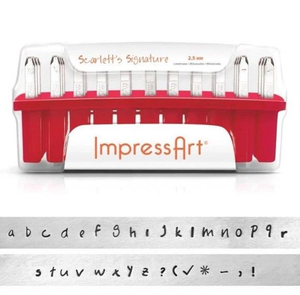(NEW) Impress Art Scarlett's Signature Lowercase Metal Stamps