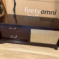 Sturdy Wooden TV Entertainment Stand And Storage