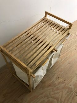 Wood top and hamper combo