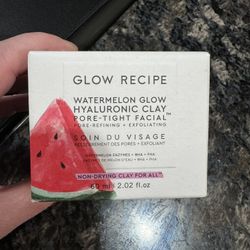 NEW GLOW RECIPE WATERMELON GLOW HYALURONIC CLAY PORE TIGHT FACIAL FULL SIZE $20!