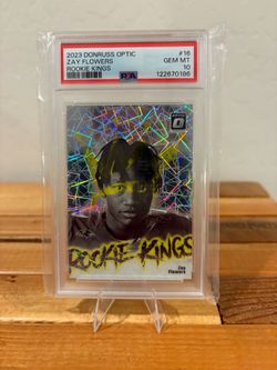 2023 Donruss Optic Zay Flowers Rookie Kings Prizm PSA 10 SSP #16 Ravens
