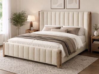 Luxury Queen Bed Frame – Nebraska Furniture Mart – Like New