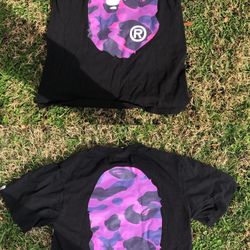 Purple Camo Big Ape Bape Tee Size Small