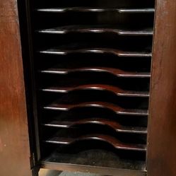 Vintage antique record cabinet solid wood
