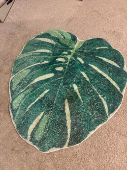 Monstera Leaf Shaped Area Rug