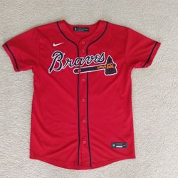 Ronald Acuna Jr Atlanta Braves Youth Large 14/16 Nike Jersey Red