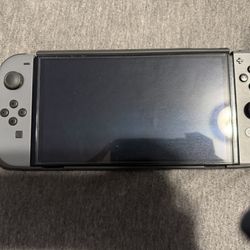 Nintendo Switch OLED + Dock + Controllers + Cables — Great Condition!