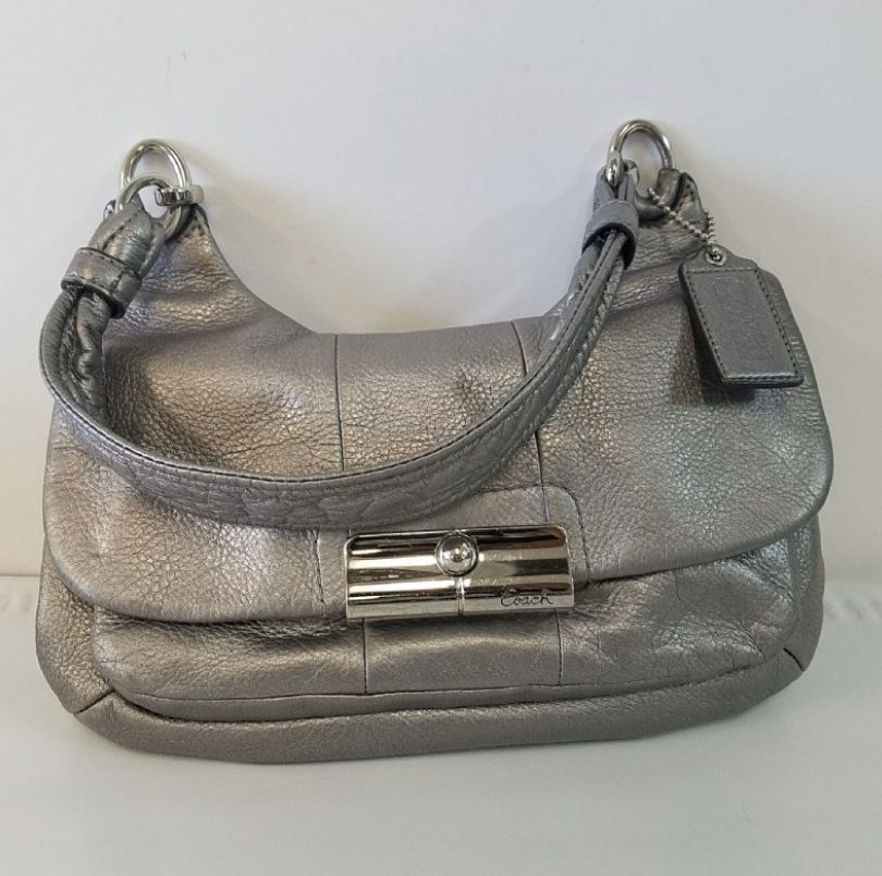 COACH KRISTIN SILVER HOBO BAG NO. 16931