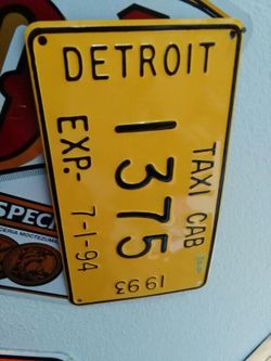 1993 taxi license Detroit $30 firm Everson Washington