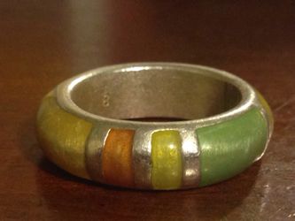 925 Sterling silver multicolor size 7 1/2 grams 9