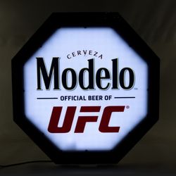MODELO Beer Cerveza “Officialhh Beer of UFC” Octagon MOTION Bar Light Sign