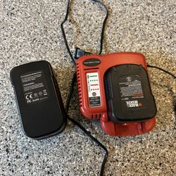 Black & Decker 12V Battery + Rapid Charger + Extra 18V Battery Bundle