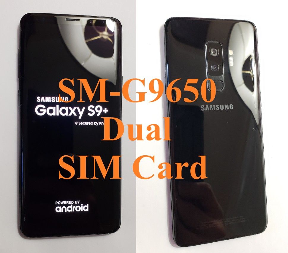 BLACK Samsung Galaxy S9+ Plus 64GB SM-G9650 Dual SIM Card UNLOCKED Verizon T-Mobile Simple Ultra Metro Cricket TMobile AT&T Smart Phone KWDS: S10 S20