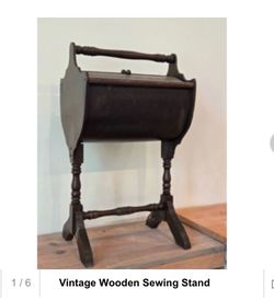 Vintage Wooden Sewing Stand cabinet