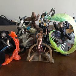 Star Wars Unleashed Loose Action Figures Statue LOT