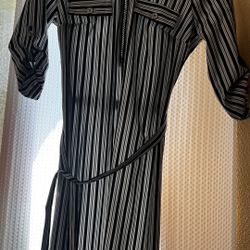 Mile Gabriella Shirt Dress Black And White 