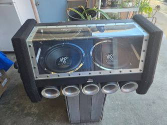 Hifonics Dual Subwoofer Box Elite Audio,  Local pick up only!!