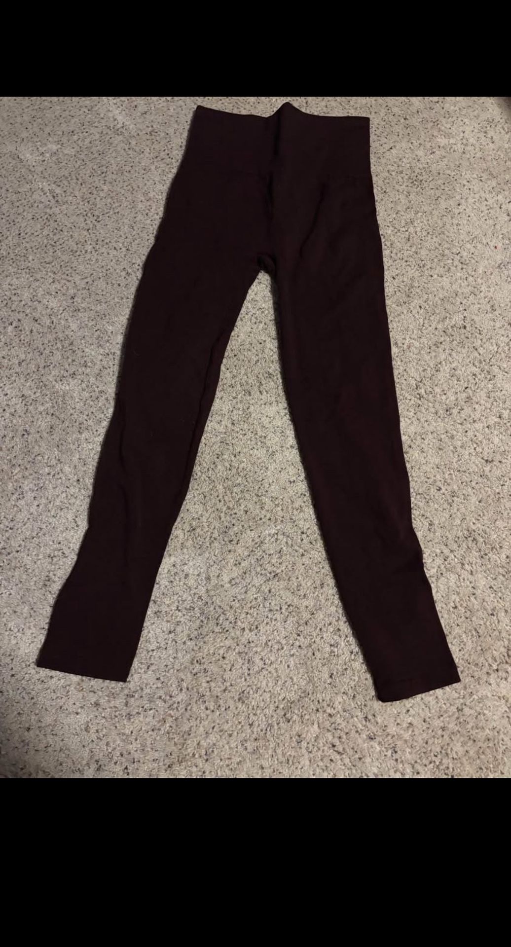 Brown soft textured leggings