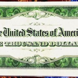 $ 1000 1934 Washington Federal Reserve Note AU Condition 