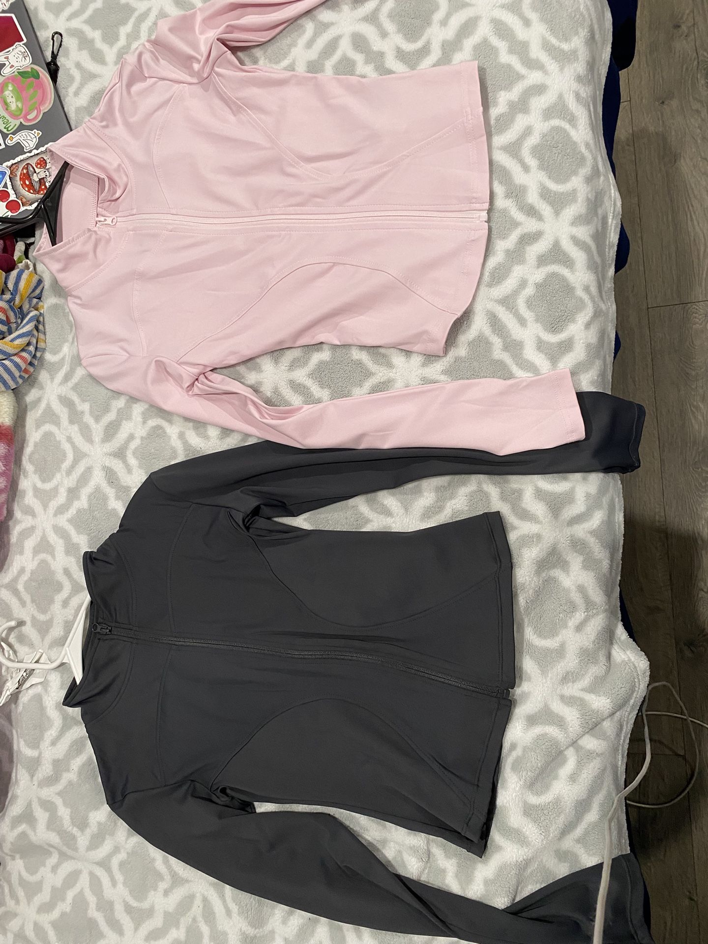 2 Small Jackets Dark Grey And Pink