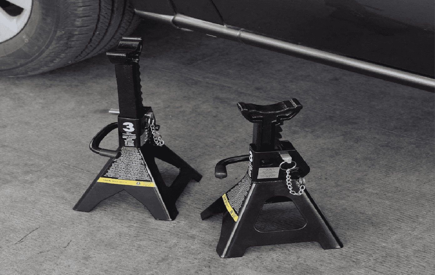 statement return Heavy-Duty Jack Stands - Double Protection Design