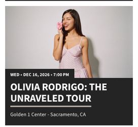 Olivia Rodrigo- The Unrevealed Tour Floor Tickets