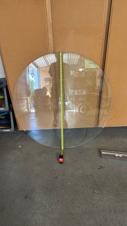 Glass Top 45 inch radius beveled glass 1/4" Thick